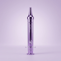 Creme para olhos NAD+ Retinol Volumetox Eye Cream da Numbuzin, em aplicador roxo formato seringa, isolado sobre fundo lilás.