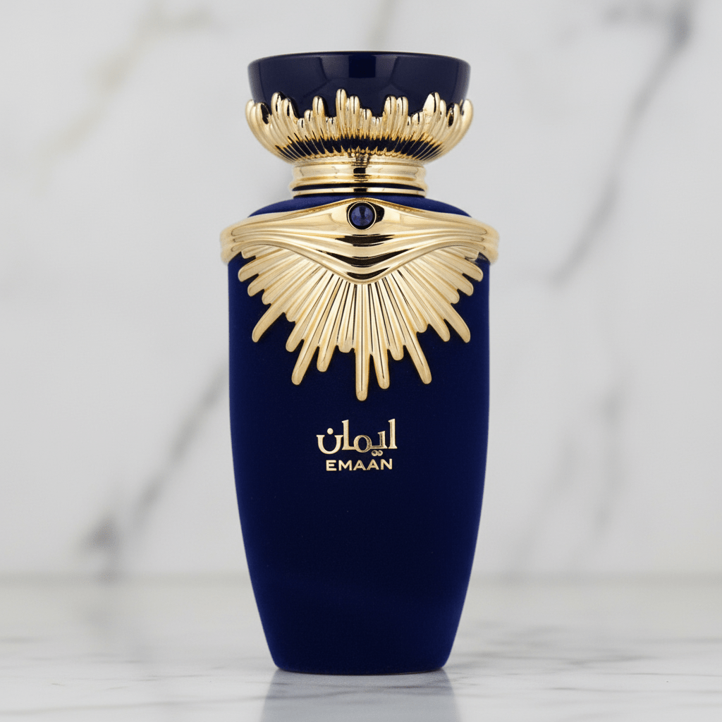 Perfume Lattafa Emaan Feminino EDP 100ml visto de frente